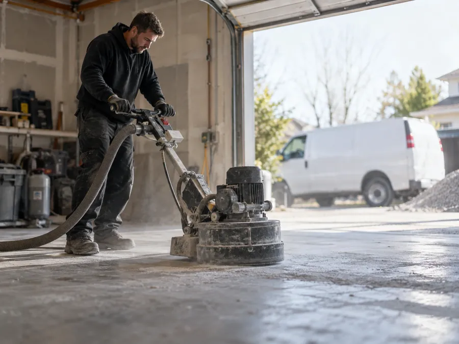 Diamond grinding concrete surface preparation