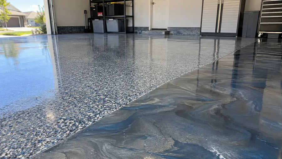 Polyaspartic decorative flake system
