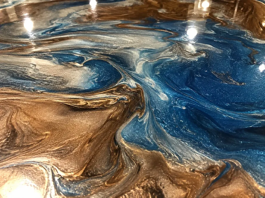 Metallic epoxy floor finish