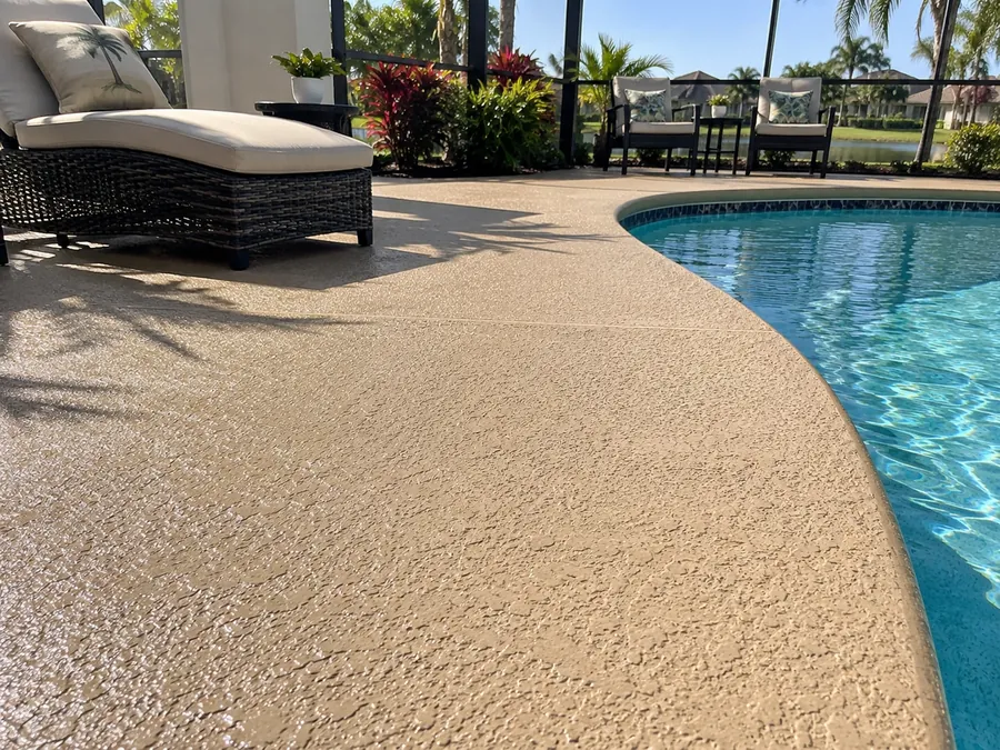 Coated pool deck in Sarasota